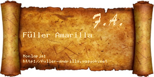 Füller Amarilla névjegykártya